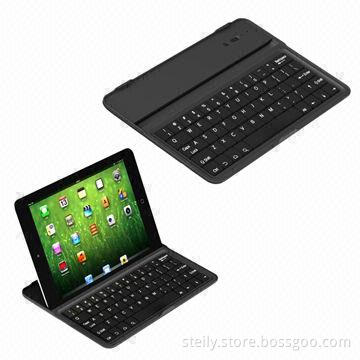 Aluminum Shell Wireless Bluetooth Keyboard for iPad Mini, Thin and Lightweight, Black and Silver